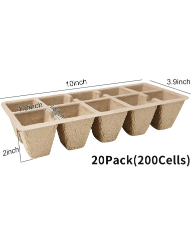 Bandeja de Inicio de Semillas SYITCUN 200 Celdas Biodegradables