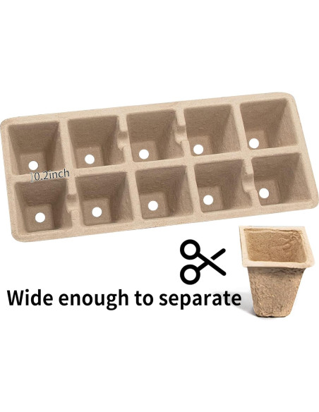 Bandeja de Inicio de Semillas SYITCUN 200 Celdas Biodegradables