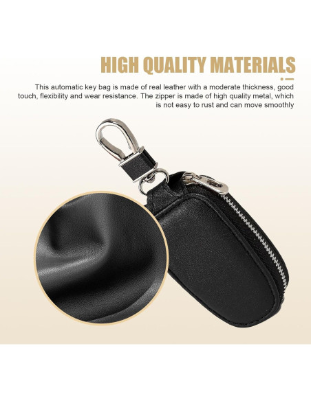 Funda de Cuero para Llave de Coche Universal Negra