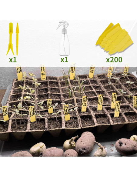 Bandeja de Inicio de Semillas SYITCUN 200 Celdas Biodegradables