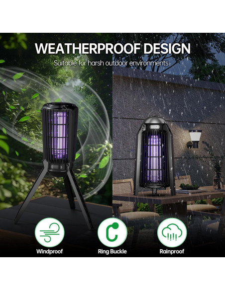 Asesino de Mosquitos Eléctrico Buzzkick X10 4200V IPX4