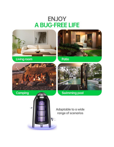 Asesino de Mosquitos Eléctrico Buzzkick X10 4200V IPX4