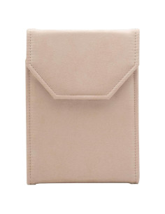 Caja de Joyería COWFEX de Terciopelo Beige para Collares