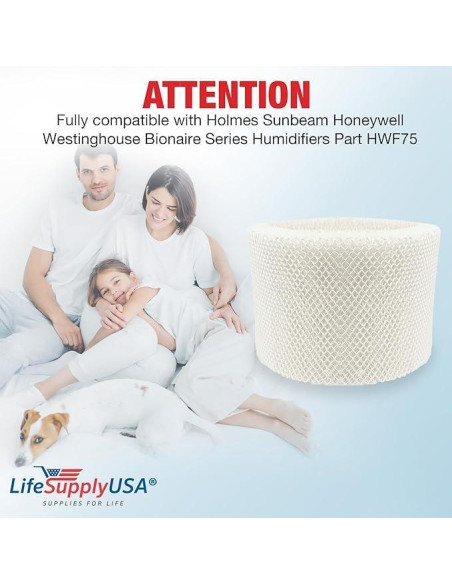 Filtro de Humidificador D LifeSupplyUSA Compatible con Holmes y Honeywell
