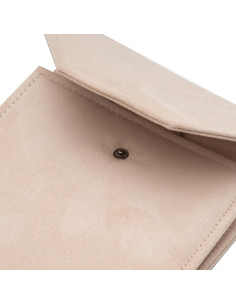 Caja de Joyería COWFEX de Terciopelo Beige para Collares 2