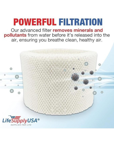 Filtro de Humidificador D LifeSupplyUSA Compatible con Holmes y Honeywell