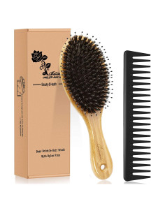 Juego de Cepillos de Cabello Bsisme con Cerda de Jabalí