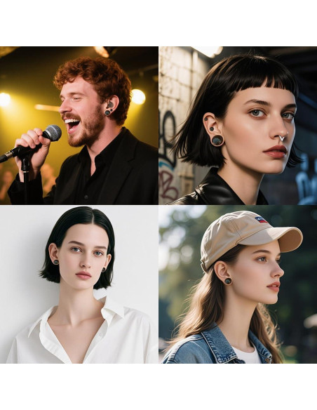 Kit de Estiramiento de Orejas de Vidrio 14G-00G 8 Pares