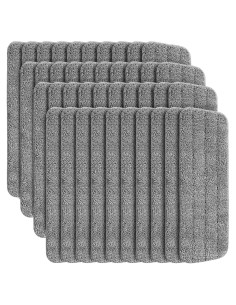 Paquete de 40 Almohadillas de Microfibra LOYIM 42x13.3cm Gris