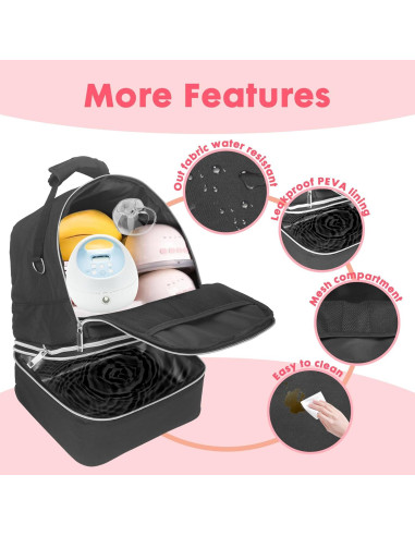 Bolsa Enfriadora de Leche Materna Wanyshapy Negra 0.76kg