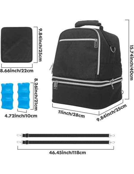 Bolsa Enfriadora de Leche Materna Wanyshapy Negra 0.76kg
