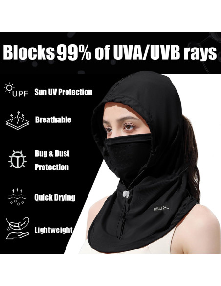 3 Pcs Balaclava Refrigerante UV Protección Solar Unisex