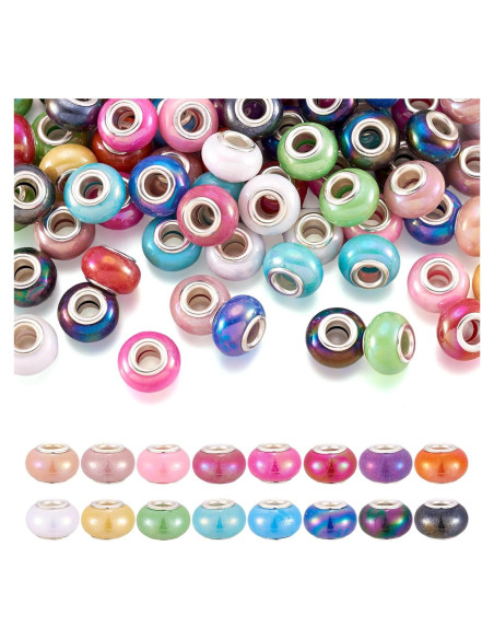 Cuentas Europeas Cheriswelry 100pcs AB Color 14x9mm