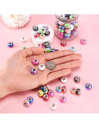Cuentas Europeas Cheriswelry 100pcs AB Color 14x9mm