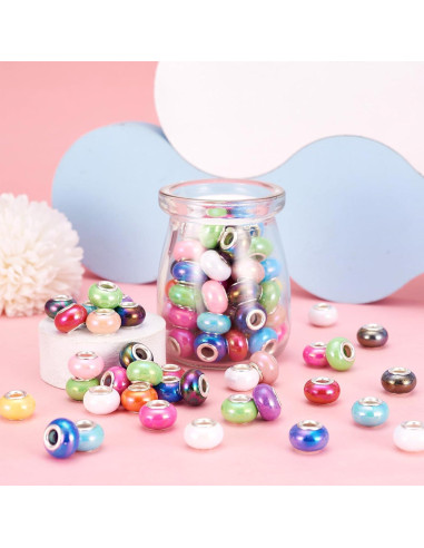 Cuentas Europeas Cheriswelry 100pcs AB Color 14x9mm