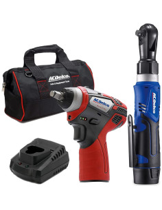 Kit de Herramientas ACDelco G12: Llave Carraca y Impacto 12V 2