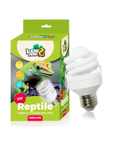 LUCKY HERP Mini Luz UVB 5.0 5W para Reptiles Tropicales