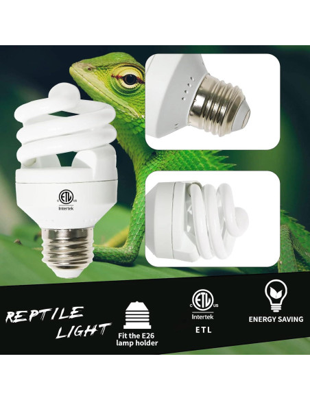 LUCKY HERP Mini Luz UVB 5.0 5W para Reptiles Tropicales