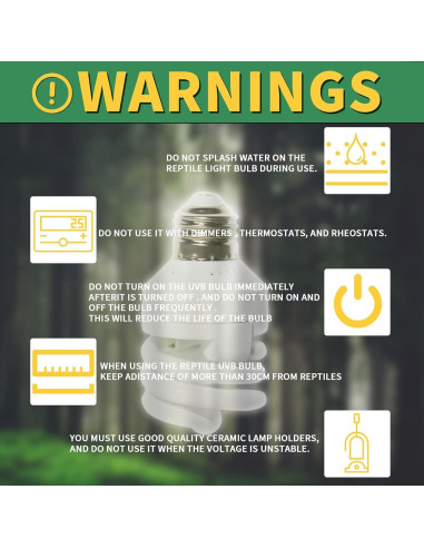 LUCKY HERP Mini Luz UVB 5.0 5W para Reptiles Tropicales