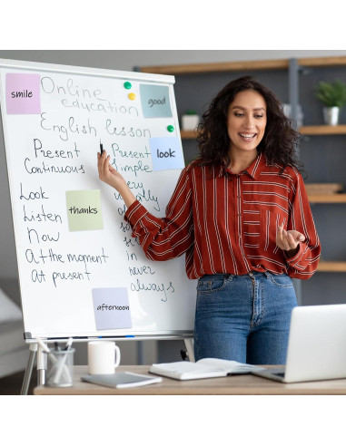 24 Notas Adhesivas Reutilizables Tenceur 7.62x7.62cm Coloridas