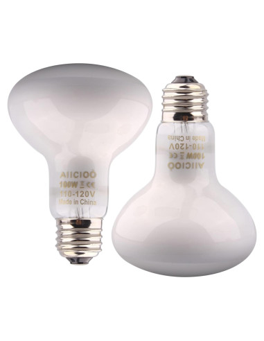 Bombilla de Calor para Reptiles AIICIOO 100W UVA Luz Diurna