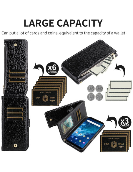 Funda de Cartera Furiet para Cricket Icon 2 y AT&T Fusion Z