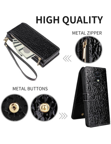 Funda de Cartera Furiet para Cricket Icon 2 y AT&T Fusion Z