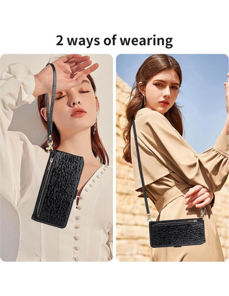 Funda de Cartera Furiet para Cricket Icon 2 y AT&T Fusion Z