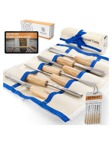 Juego de Herramientas de Tallado en Madera Schaaf 7 Piezas
