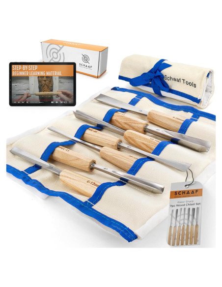 Juego de Herramientas de Tallado en Madera Schaaf 7 Piezas