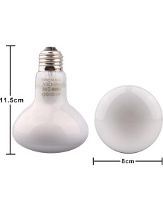 Bombilla de Calor para Reptiles AIICIOO 100W UVA Luz Diurna 2
