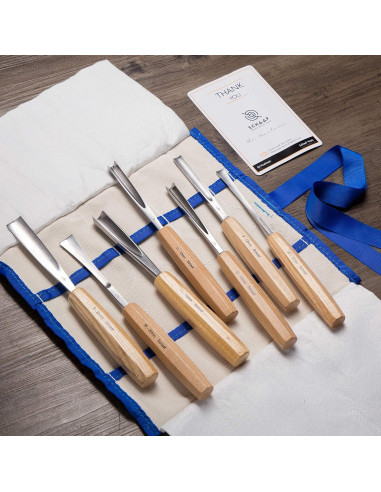 Juego de Herramientas de Tallado en Madera Schaaf 7 Piezas