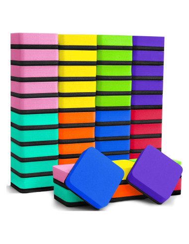 Borradores de Pizarra Blanca Magnéticos EAONE - 48 Piezas