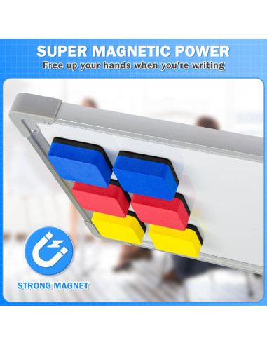 Borradores de Pizarra Blanca Magnéticos EAONE - 48 Piezas