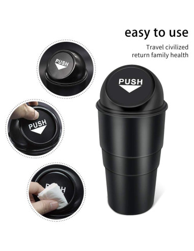 Cubo de Basura para Auto YIOVVOM 9.84L a Prueba de Fugas