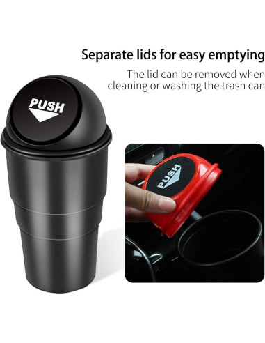 Cubo de Basura para Auto YIOVVOM 9.84L a Prueba de Fugas