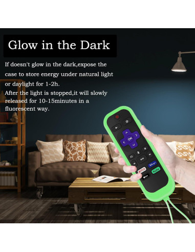 Funda de Control Remoto Roku Taiyiluo con Rastreador Brillante