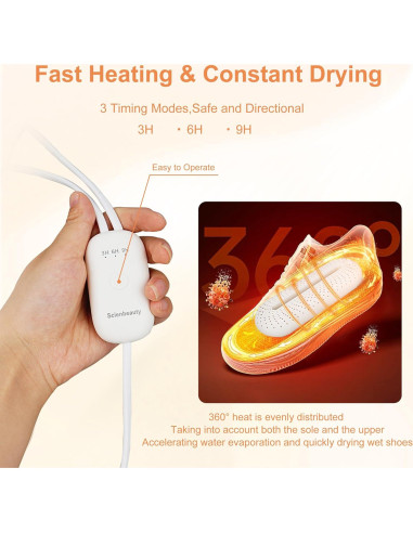 Secador de Botas Scienbeauty Anular Portátil 3 Modos 389g