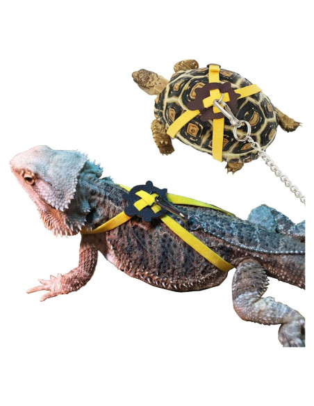 Correa Arnés para Tortuga Vehomy Amarillo 120cm S