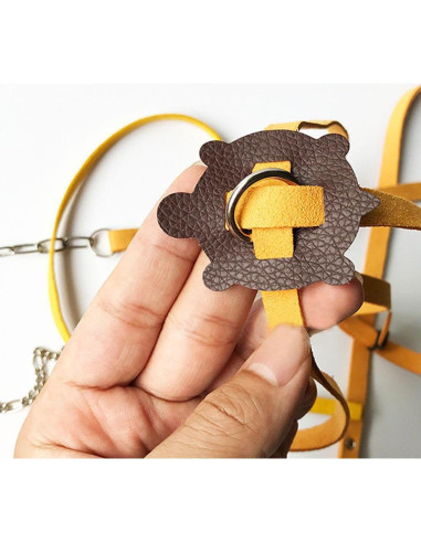 Correa Arnés para Tortuga Vehomy Amarillo 120cm S