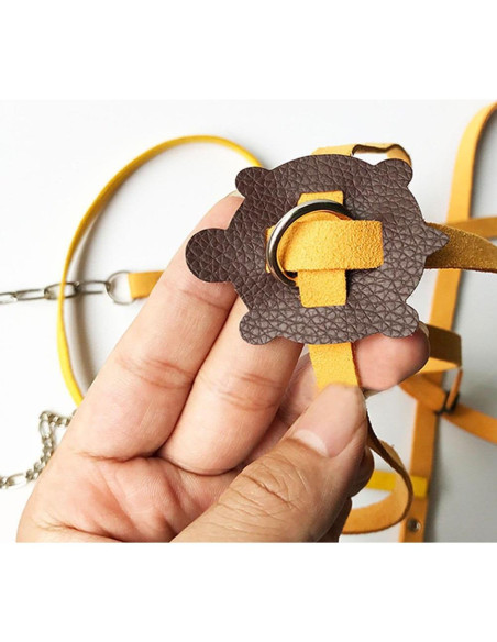 Correa Arnés para Tortuga Vehomy Amarillo 120cm S