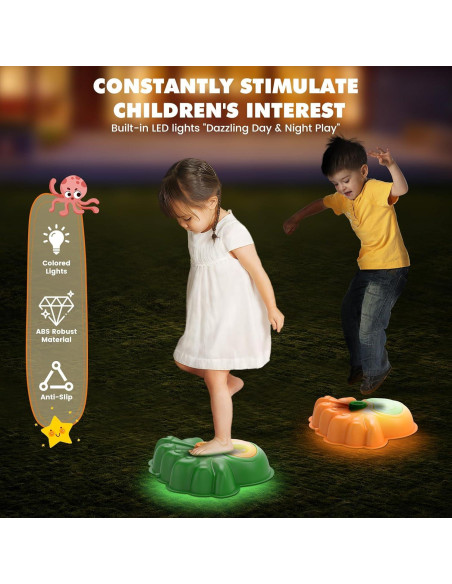 Aspersor de Agua 2-en-1 Uarzt Pulpo Brillante con Luz LED