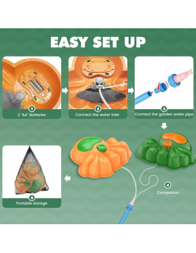 Aspersor de Agua 2-en-1 Uarzt Pulpo Brillante con Luz LED