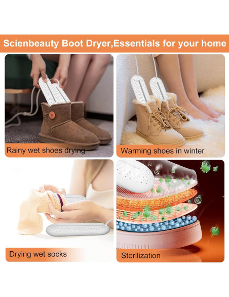 Secador de Botas Scienbeauty Anular Portátil 3 Modos 389g