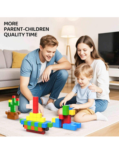 Bloques Magnéticos SmartYeen 100pcs Juguetes STEM 3-8 años