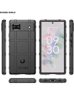 Funda Ajustada Google Pixel 6a Rugged Shield Negro HD 2