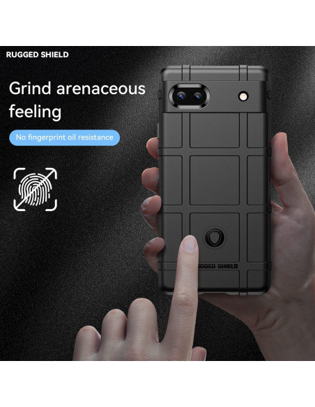 Funda Ajustada Google Pixel 6a Rugged Shield Negro HD