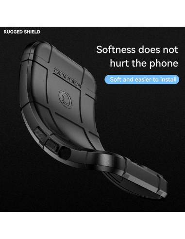 Funda Ajustada Google Pixel 6a Rugged Shield Negro HD