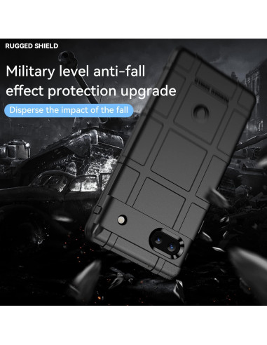 Funda Ajustada Google Pixel 6a Rugged Shield Negro HD