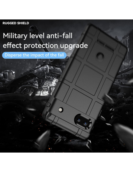 Funda Ajustada Google Pixel 6a Rugged Shield Negro HD